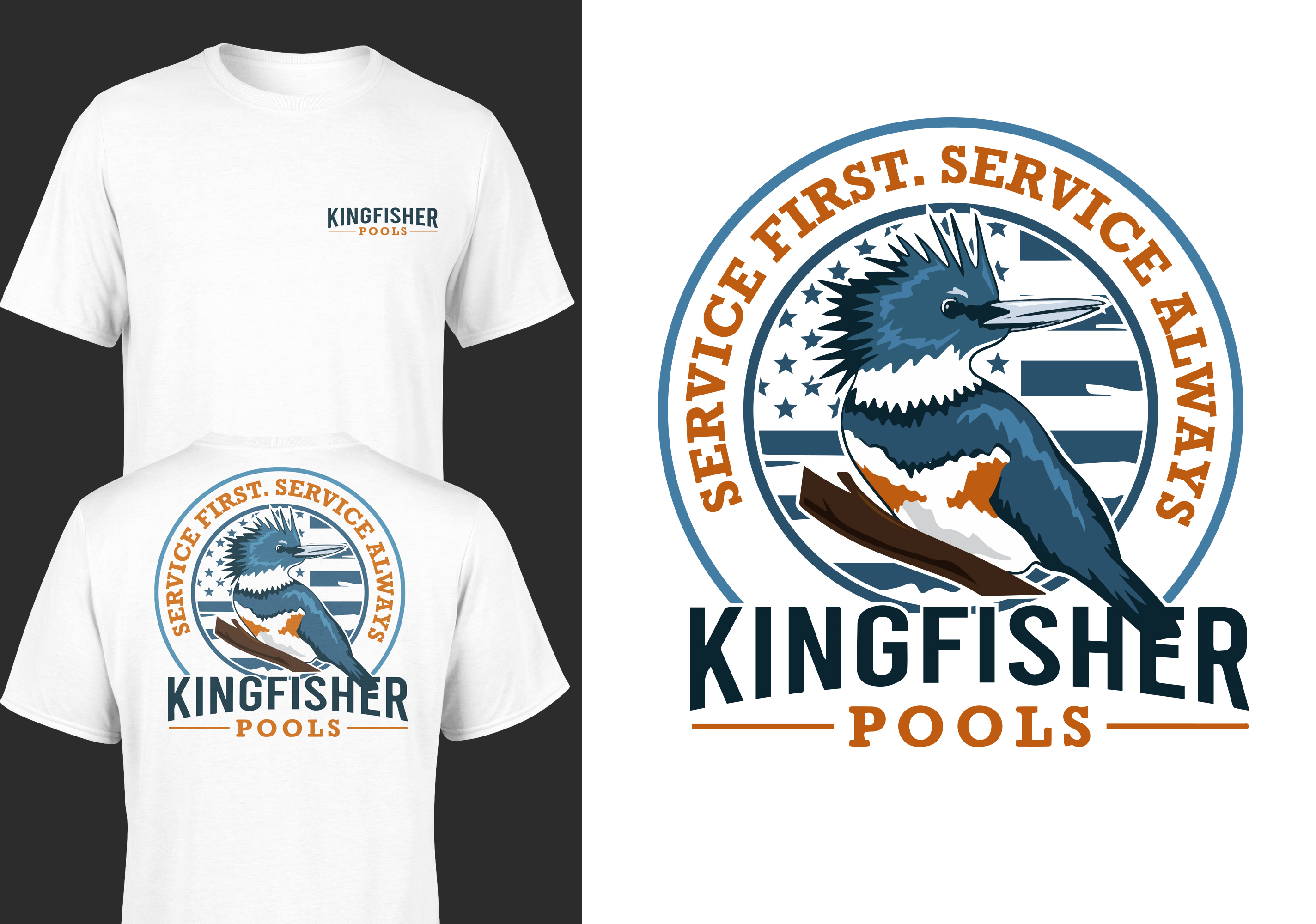 T-shirt Design by Saviar 2 for Kingfisher Pools | Design: #30078647
