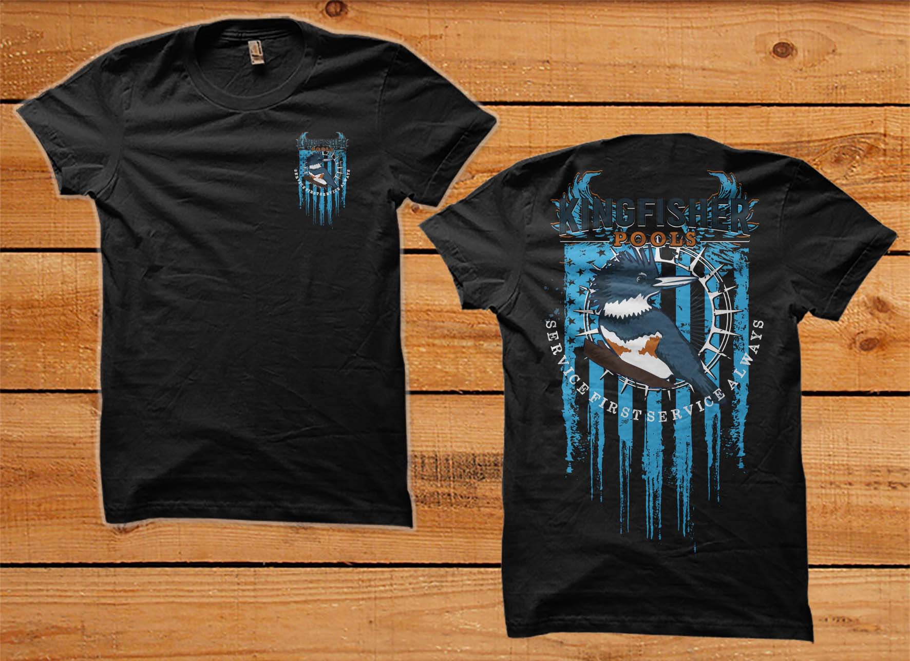 T-shirt Design by SATHIRA for Kingfisher Pools | Design #30043321