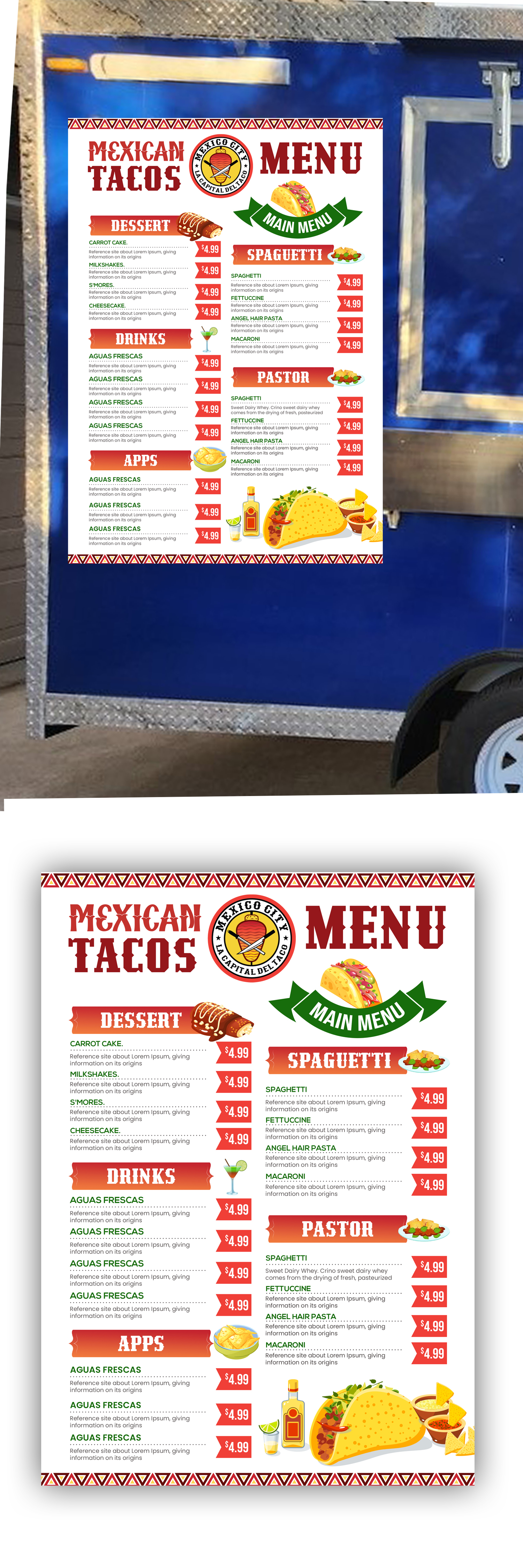 Menu Design by debdesign for this project | Design #30046880