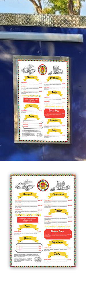 Menu Design by debdesign for this project | Design: #30046890
