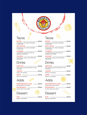 Menu Design by Fine Graphics House