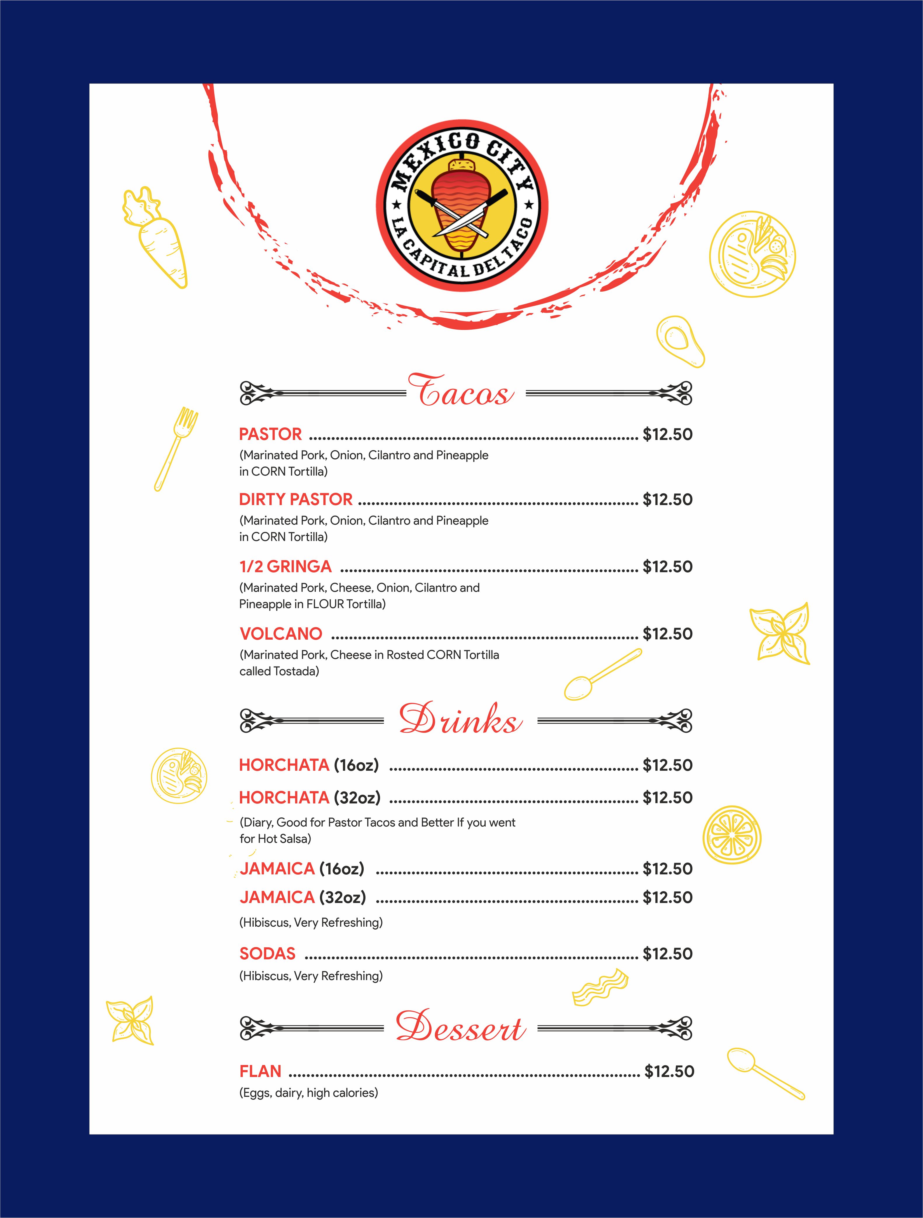 Menu Design by Fine Graphics House for this project | Design #30141315