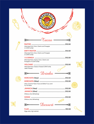 Menu Design by Fine Graphics House for this project | Design: #30141315