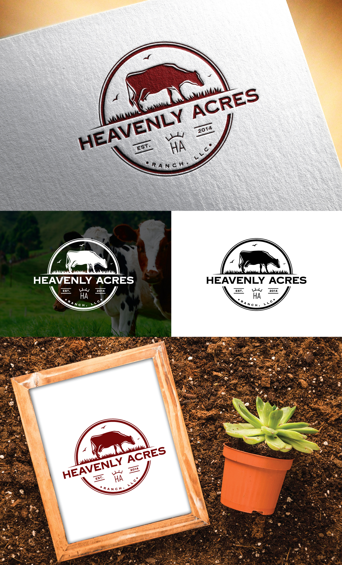 Logo Design by Logo Stock for Heavenly Acres Ranch, LLC | Design #30042336
