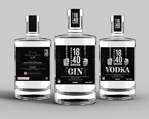 Bellevue 1840 Gin and Vodka labels