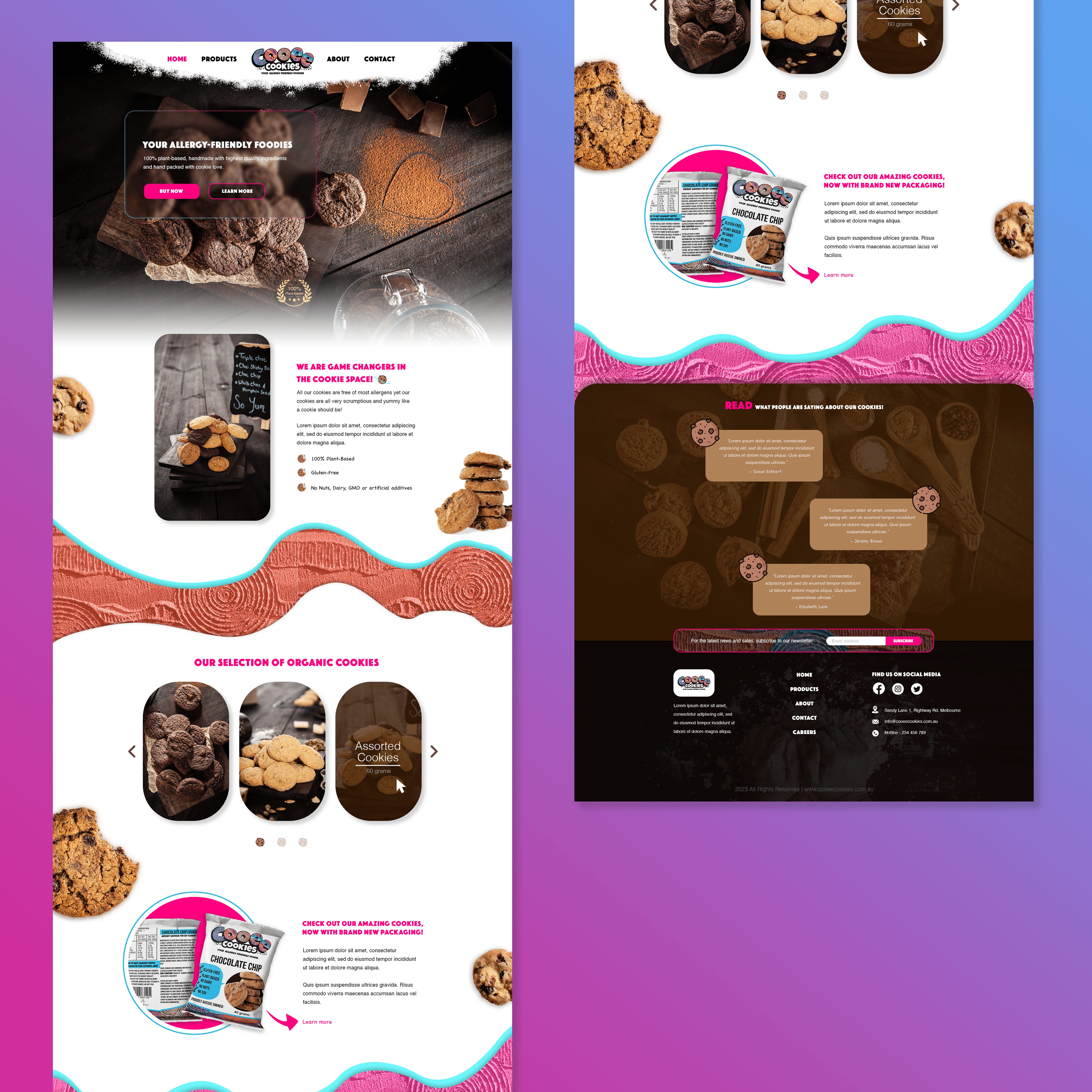 Web Design by C9 Designs for Cooee Cookies | Design #30068113