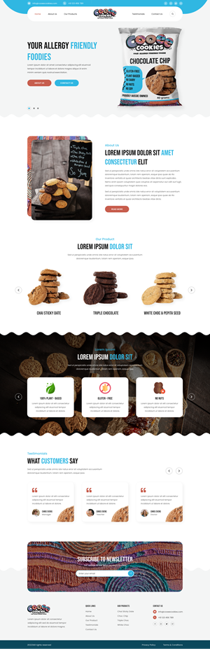 Web Design by Ruwa89 for Cooee Cookies | Design: #30081304