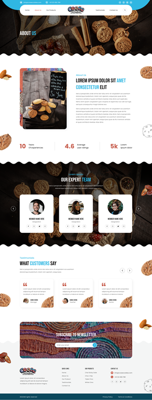 Web Design by Ruwa89 for Cooee Cookies | Design: #30082919