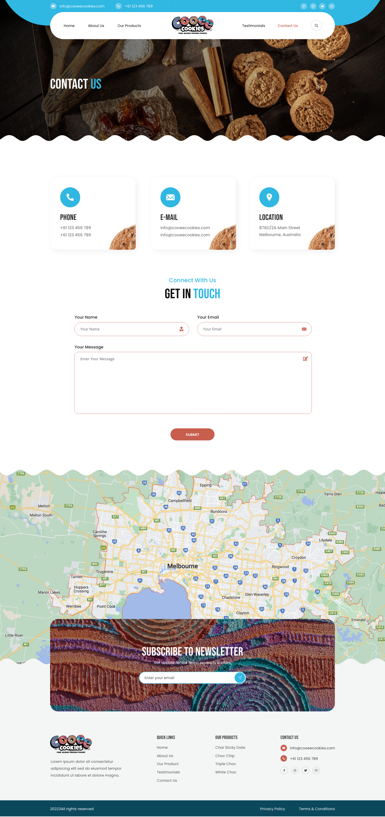 Web Design by Ruwa89 for Cooee Cookies | Design #30083080
