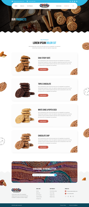 Web Design by Ruwa89 for Cooee Cookies | Design: #30083204