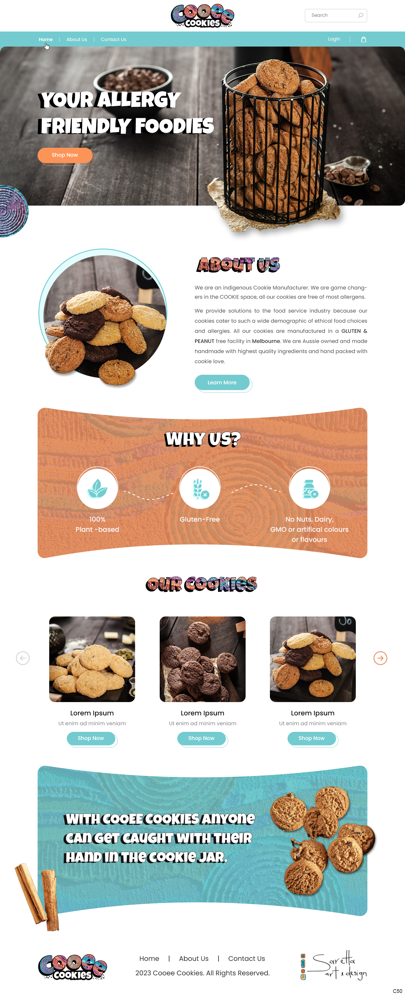 Web Design by pb for Cooee Cookies | Design #30050182