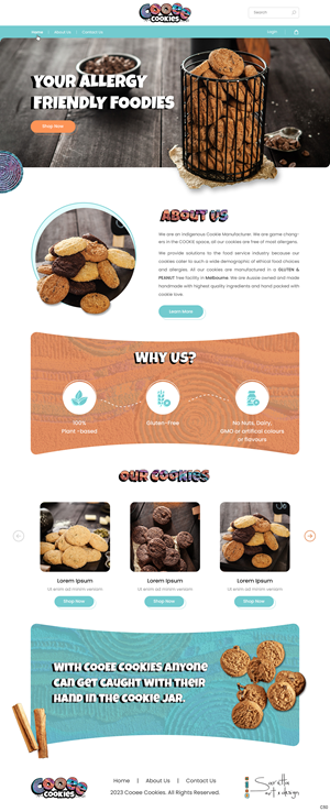 Web Design by pb for Cooee Cookies | Design: #30050182