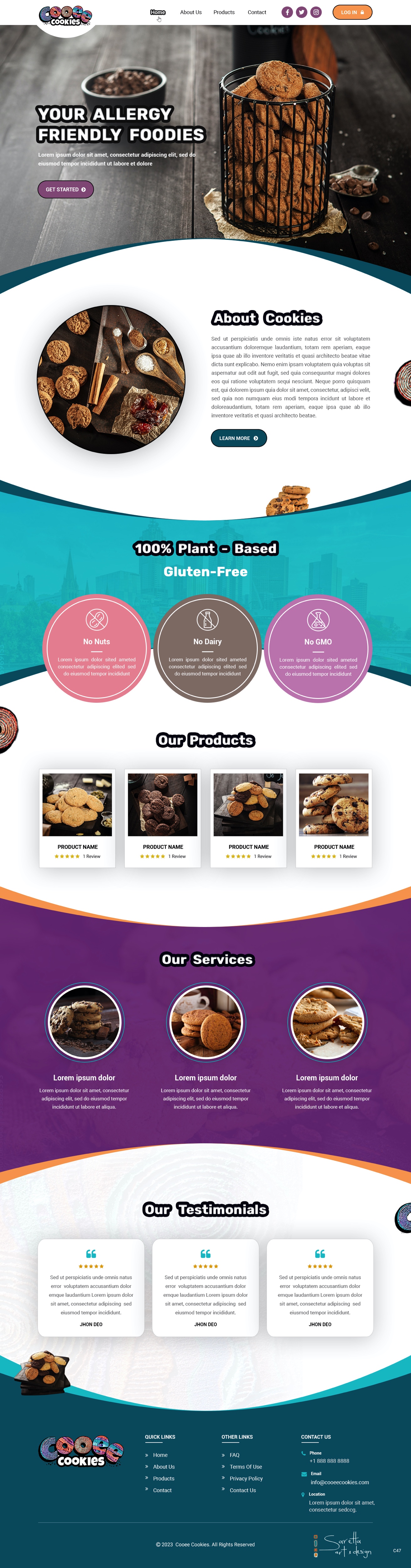 Web Design by pb for Cooee Cookies | Design #30050183
