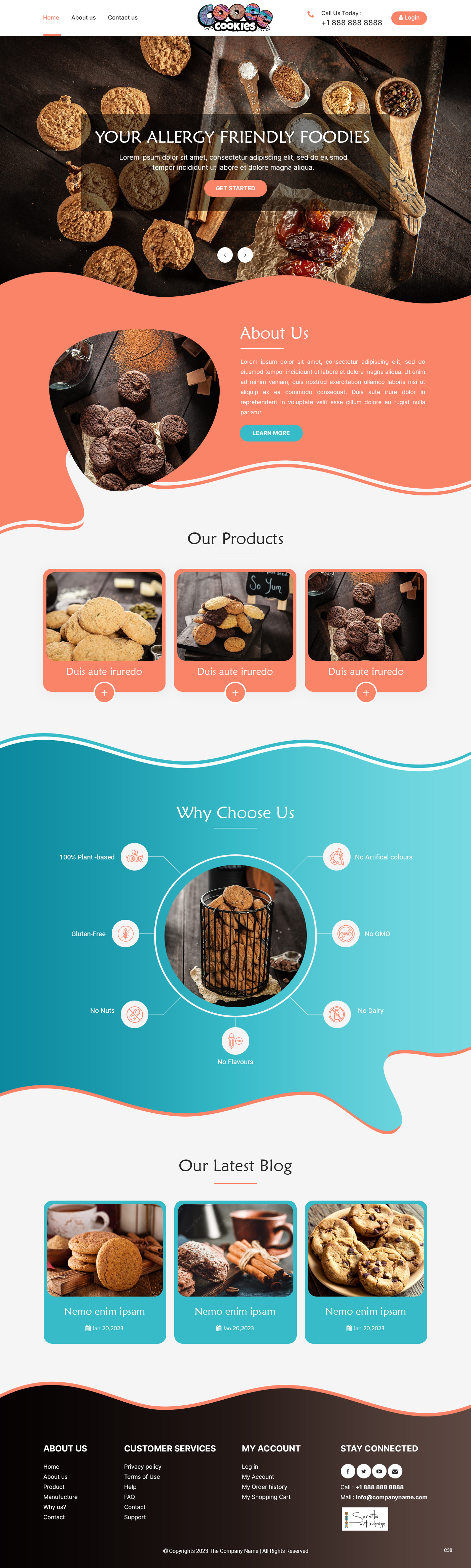 Web Design by pb for Cooee Cookies | Design #30050184