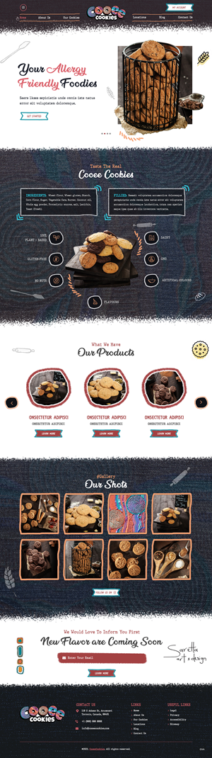 Web Design by pb for Cooee Cookies | Design: #30050185