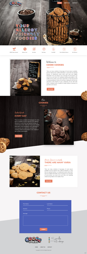 Web Design by pb for Cooee Cookies | Design: #30050190