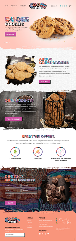 Web Design by pb for Cooee Cookies | Design: #30050191
