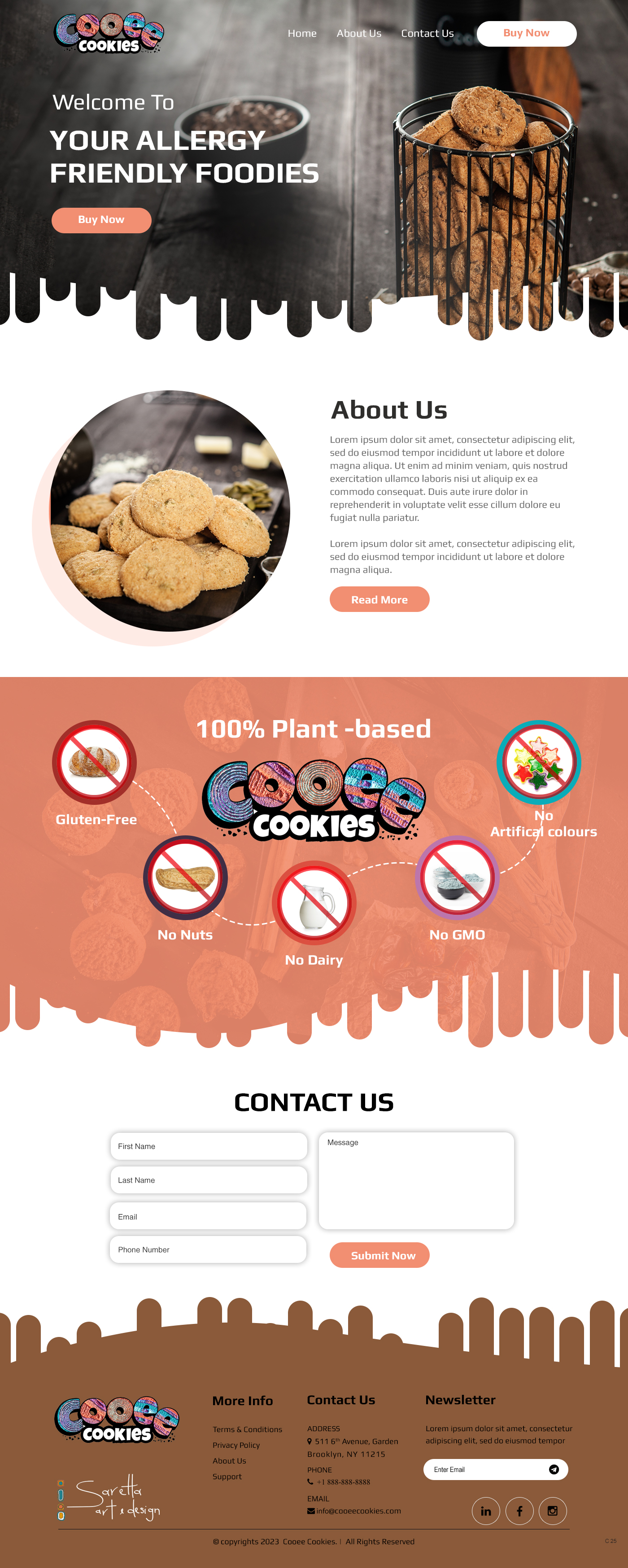 Web Design by pb for Cooee Cookies | Design #30056481