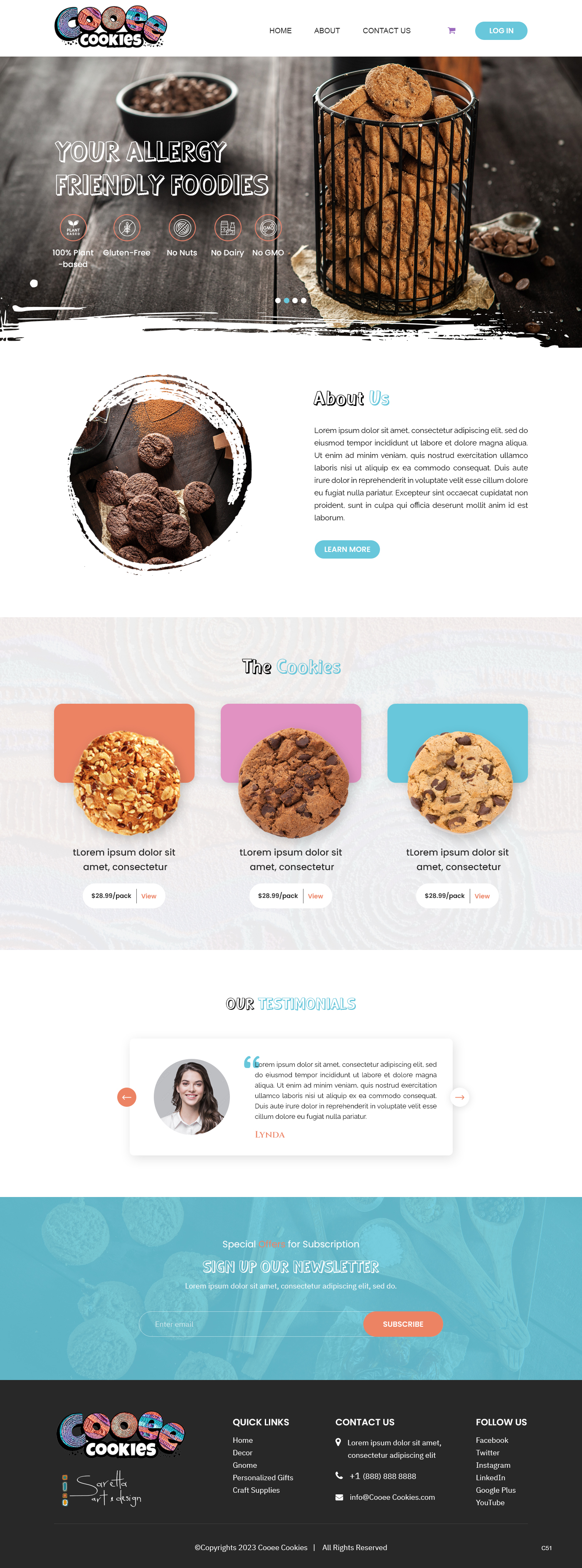 Web Design by pb for Cooee Cookies | Design #30056483