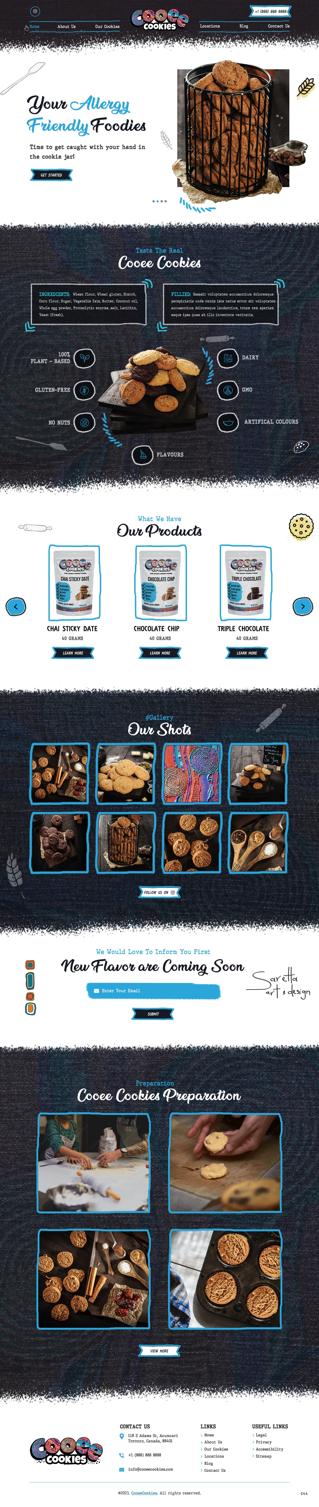 Web Design by pb for Cooee Cookies | Design #30063167