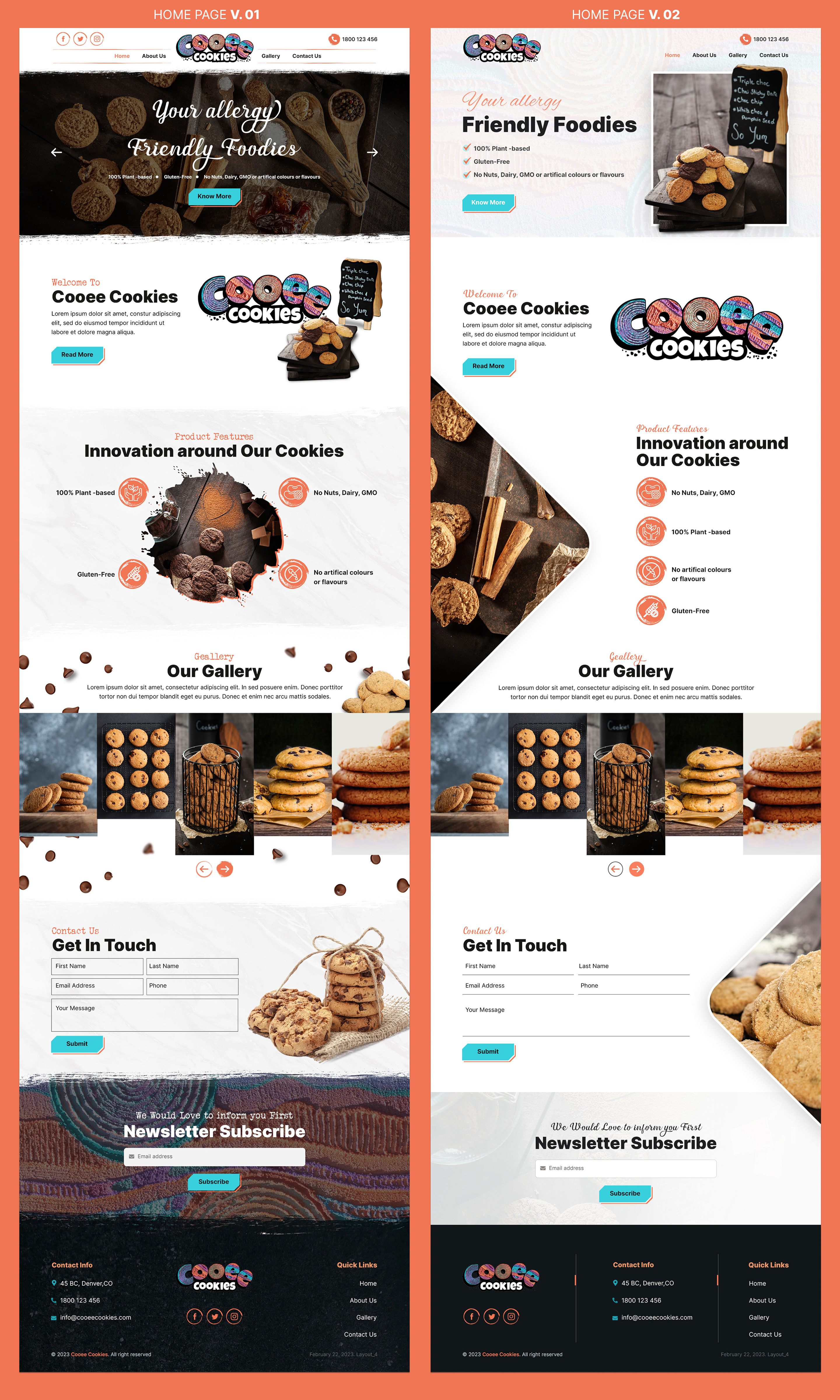 Web Design by sai.designer87 for Cooee Cookies | Design #30055624