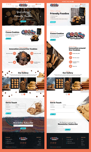 Web Design by sai.designer87 for Cooee Cookies | Design: #30055624