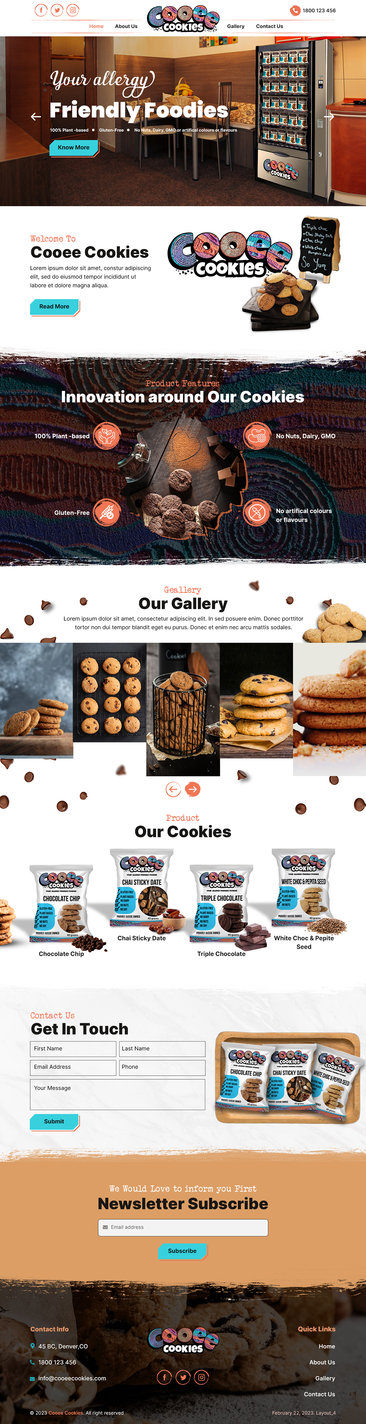 Diseño Web por sai.designer87 para Cooee Cookies | Diseño #30083841