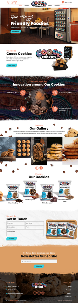 Web Design by sai.designer87 for Cooee Cookies | Design: #30083841