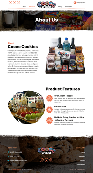 Web Design by sai.designer87 for Cooee Cookies | Design: #30091159