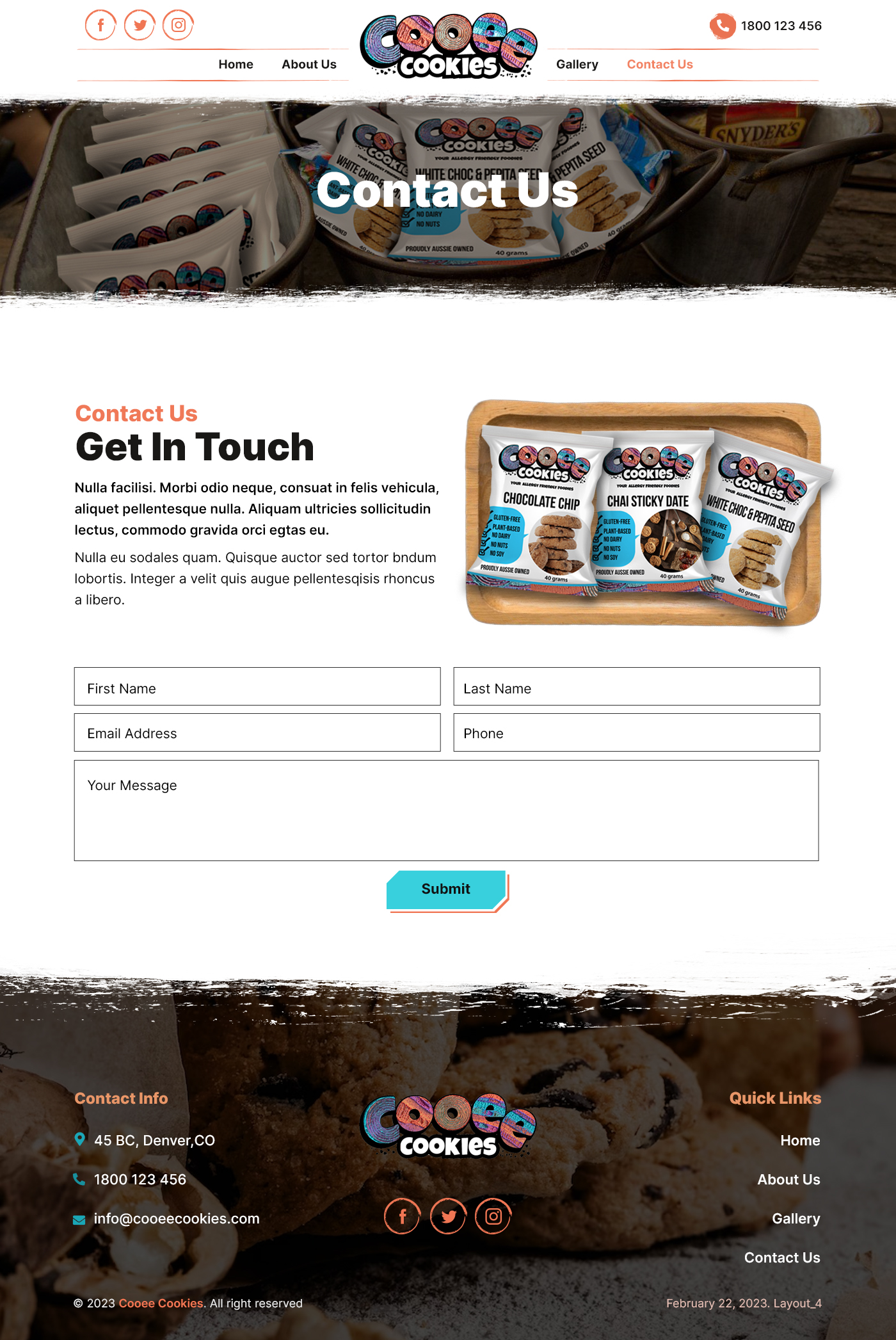 Web Design by sai.designer87 for Cooee Cookies | Design #30091161