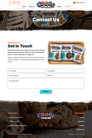 Web Design by sai.designer87 for Cooee Cookies | Design: #30091161