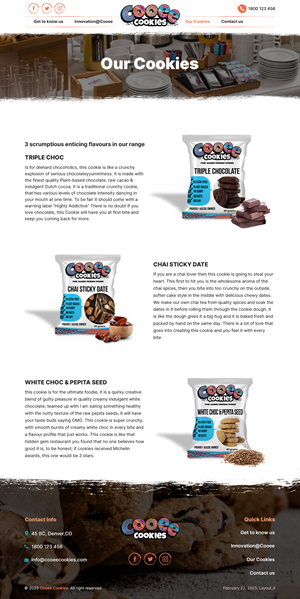Web Design by sai.designer87 for Cooee Cookies | Design: #30107785