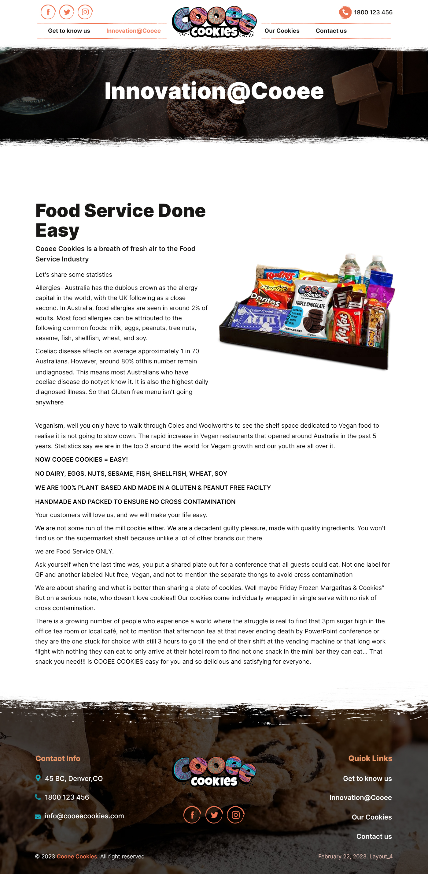 Web Design by sai.designer87 for Cooee Cookies | Design #30107786
