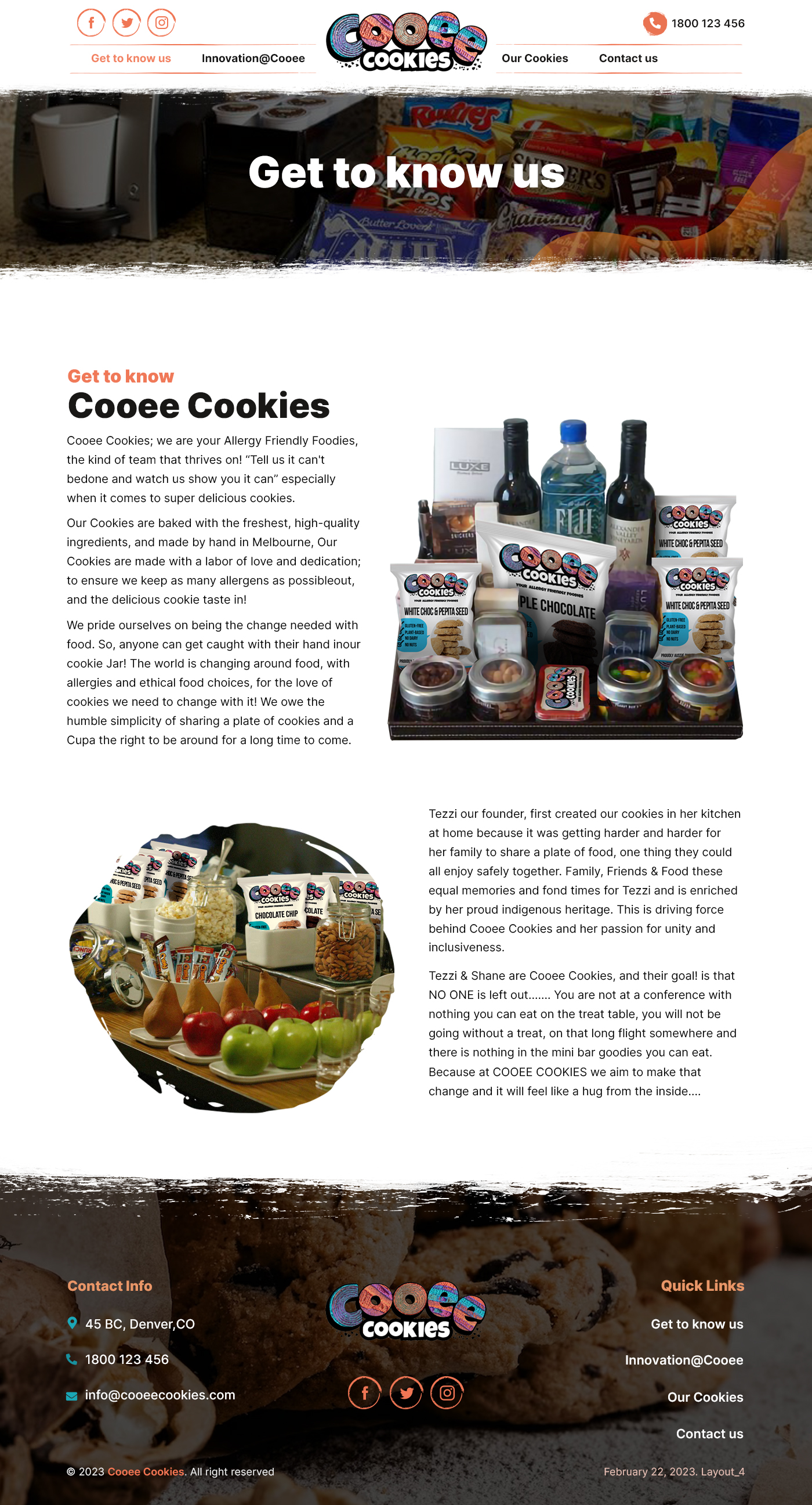 Web Design by sai.designer87 for Cooee Cookies | Design #30107787