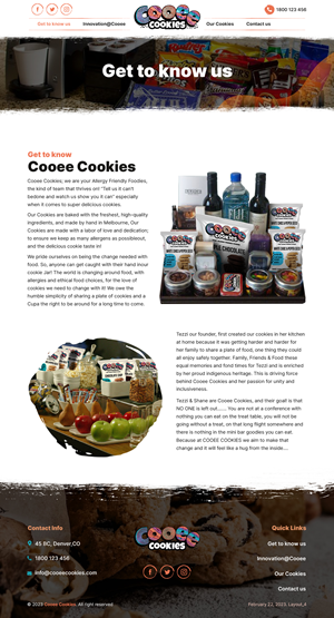 Web Design by sai.designer87 for Cooee Cookies | Design: #30107787