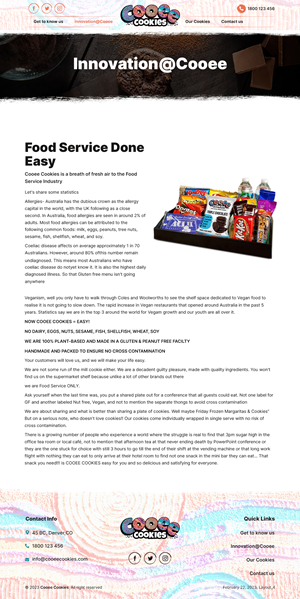 Web Design by sai.designer87 for Cooee Cookies | Design: #30120153