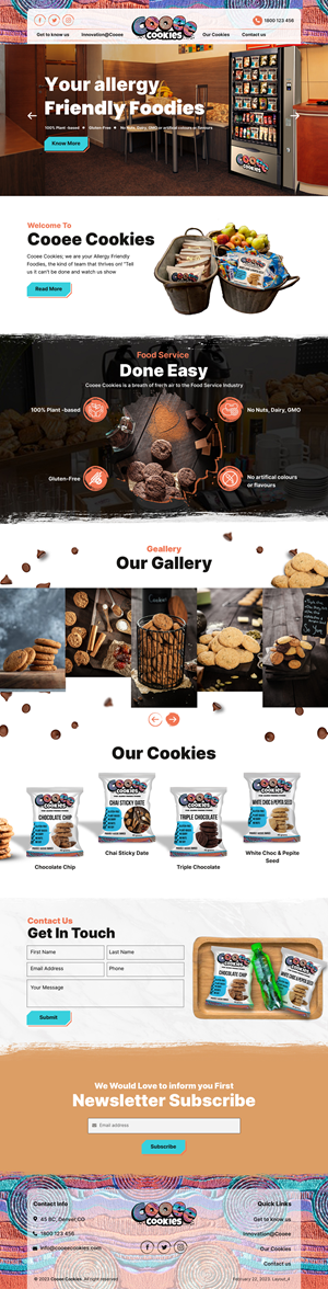 Web Design by sai.designer87 for Cooee Cookies | Design: #30139893