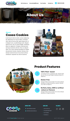 Web Design by sai.designer87 for Cooee Cookies | Design: #30642679