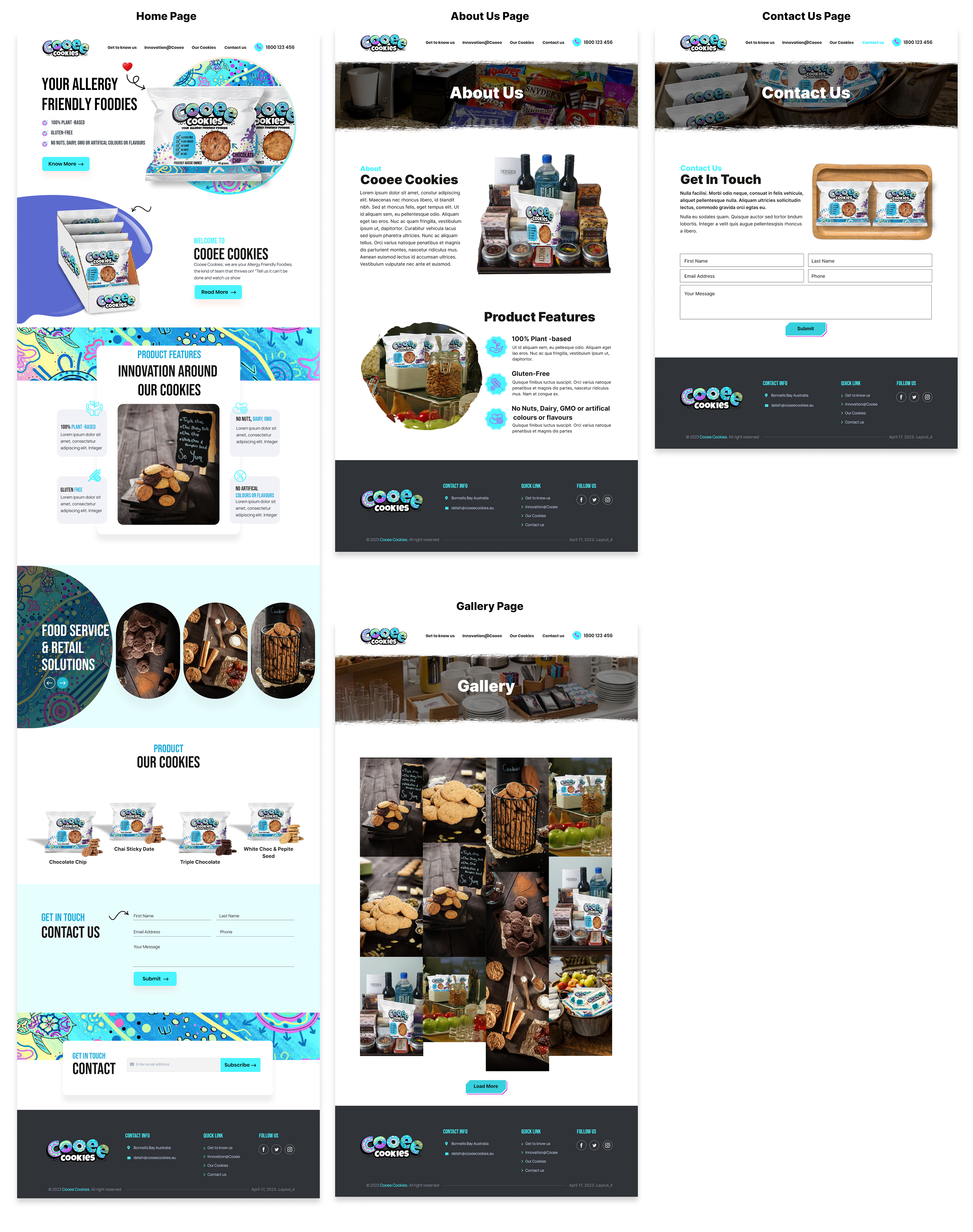Web Design by sai.designer87 for Cooee Cookies | Design #30642681