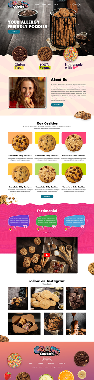 Web Design by Titan Eagle for Cooee Cookies | Design: #30053295