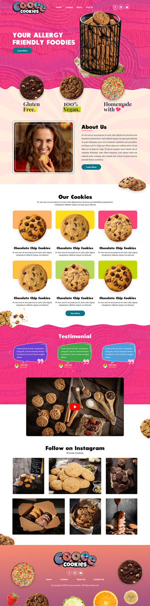 Web Design by Titan Eagle for Cooee Cookies | Design: #30056611
