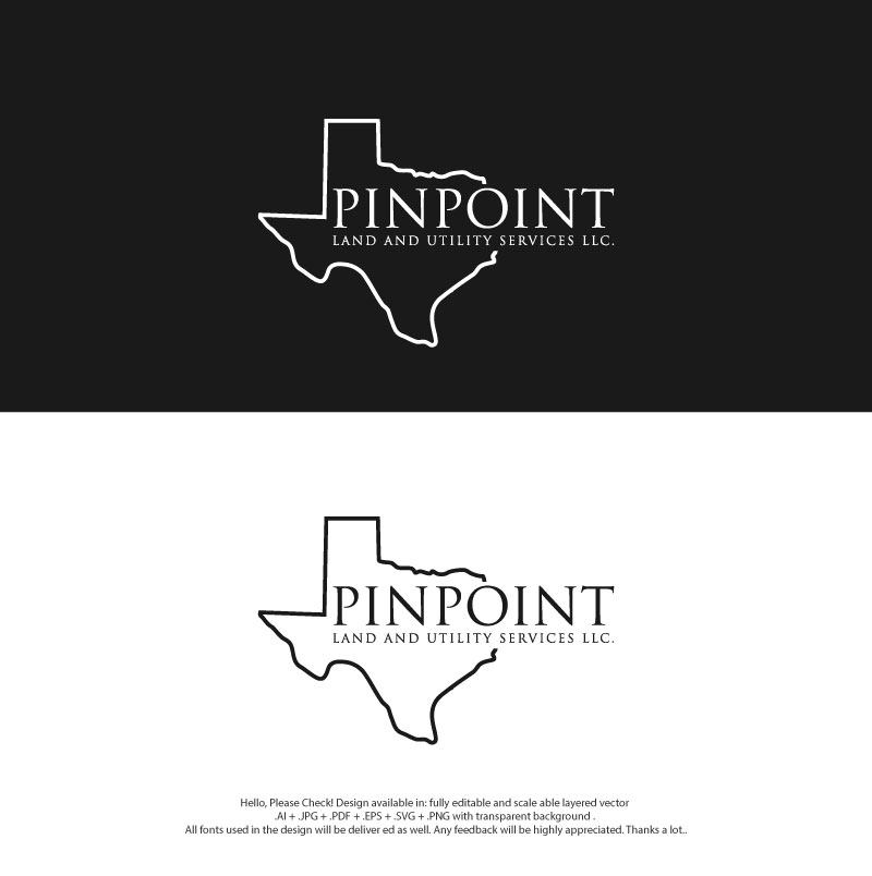Logo-Design von skart für Pinpoint Land and Utility Services LLC | Design #30045840