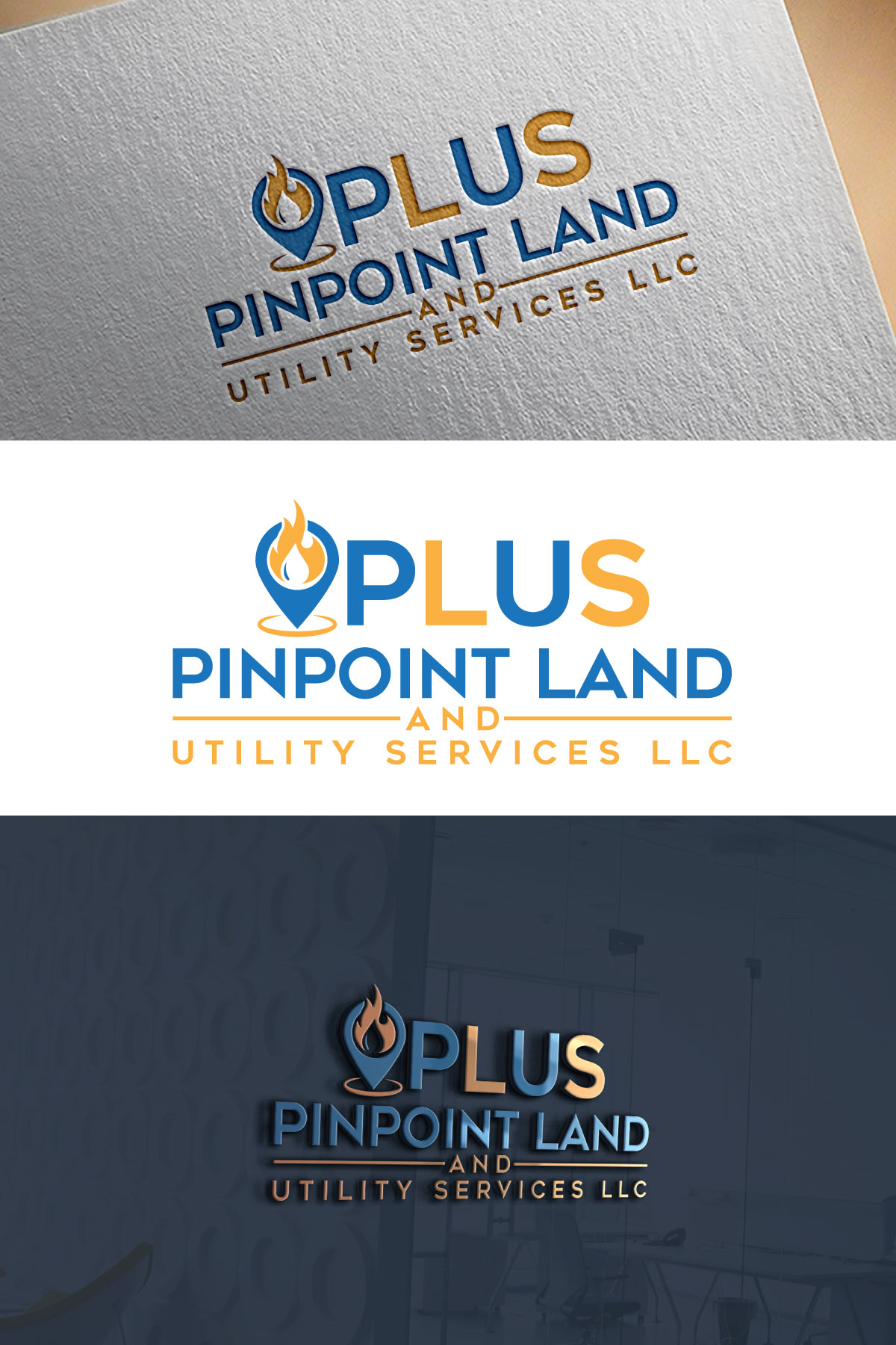 Logo Design by b_logo_creation for Pinpoint Land and Utility Services LLC | Design: #30047730