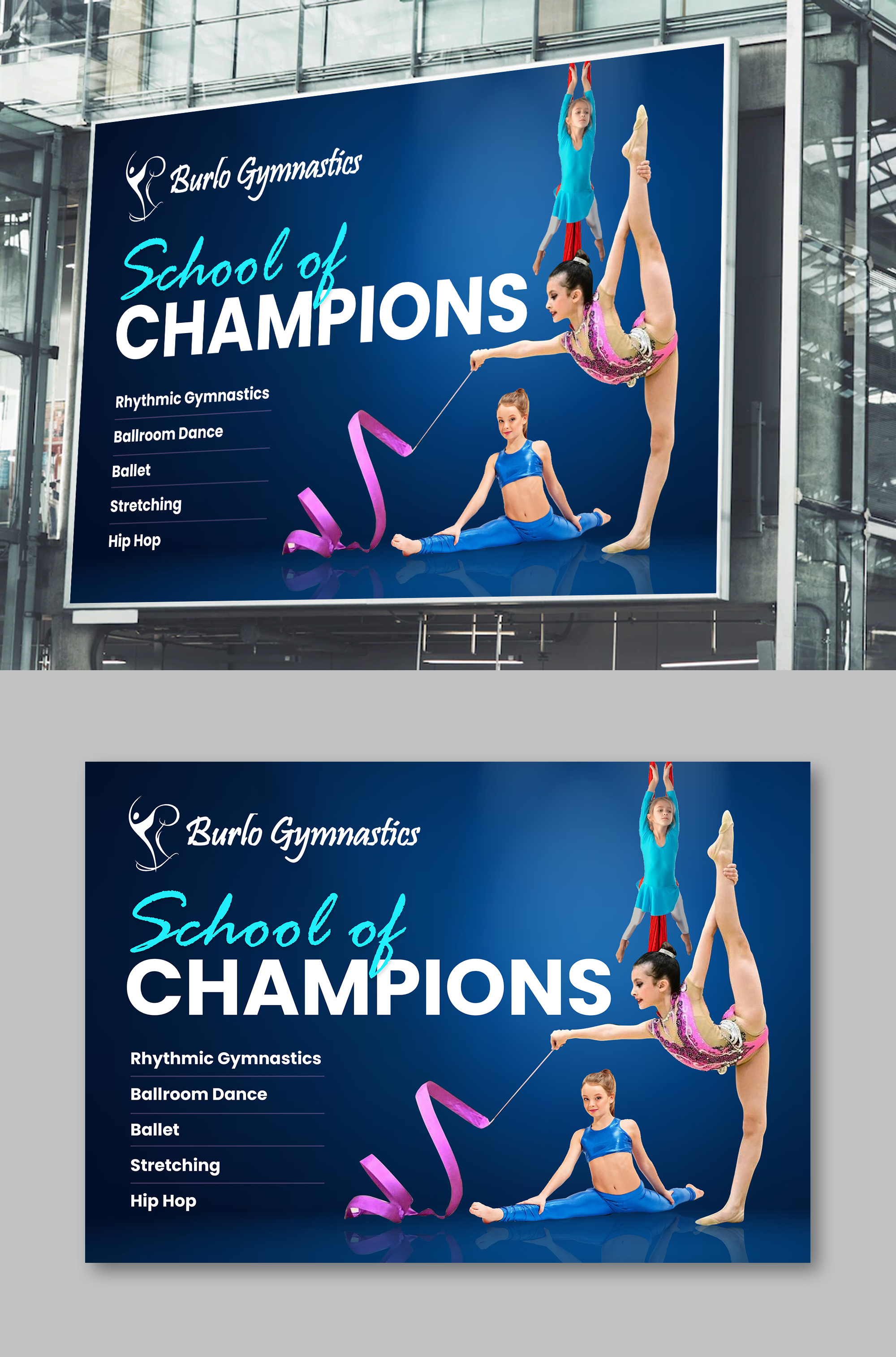 Poster Design by debdesign for Burlo Gymnastics | Design #30047919
