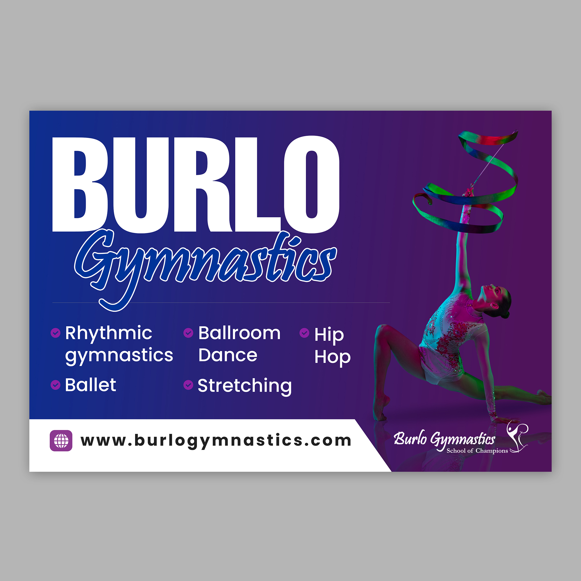 Poster Design by debdesign for Burlo Gymnastics | Design #30047922