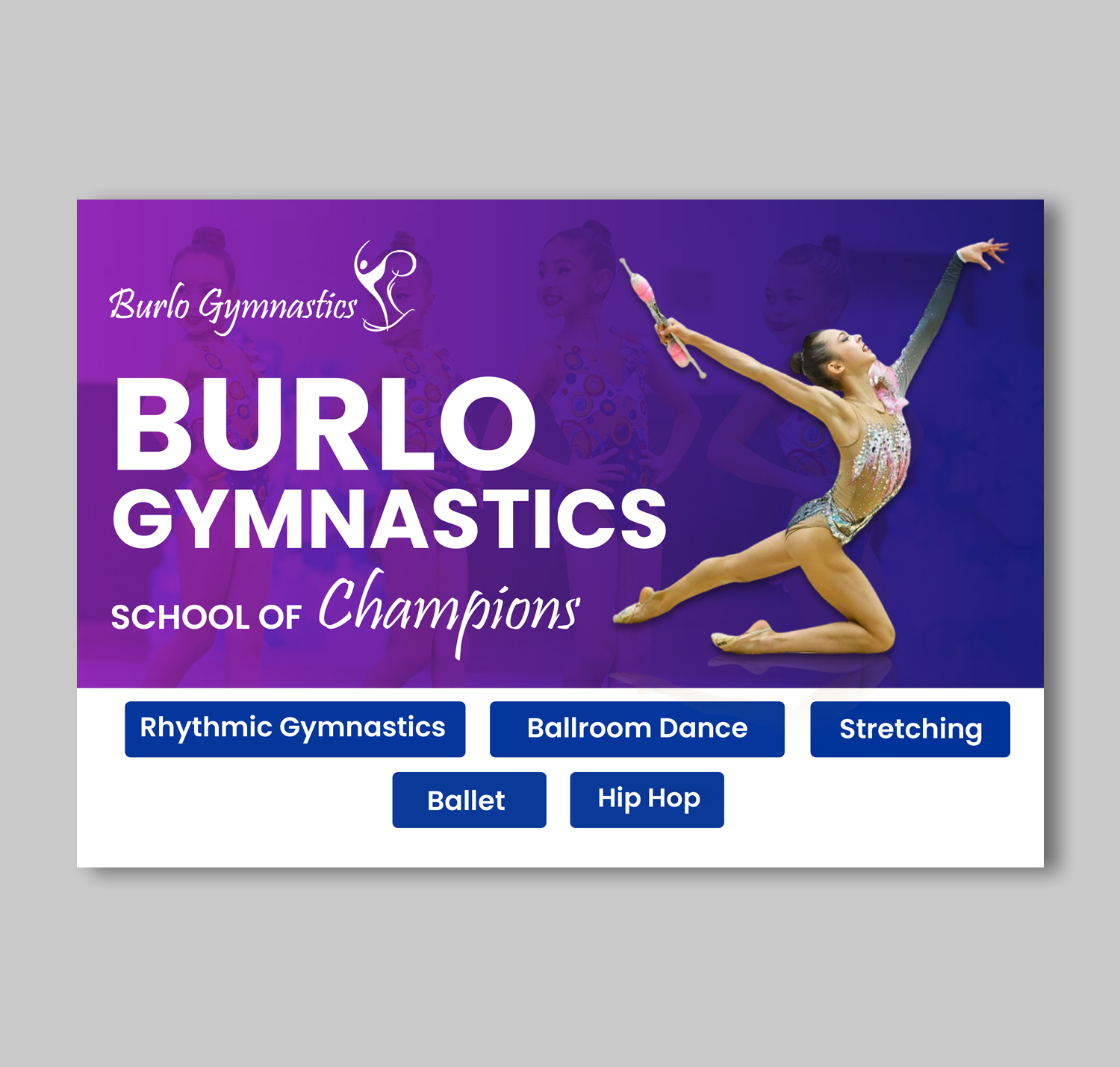 Poster Design by debdesign for Burlo Gymnastics | Design #30048334