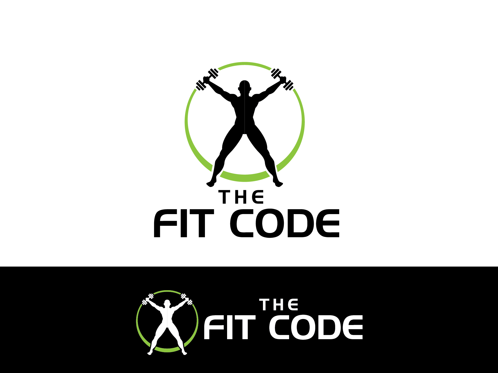 Logo Design by renderman for The Fit Code  | Design #30047026