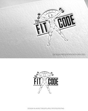 Logo Design by zebronicgraphic for The Fit Code  | Design: #30047145