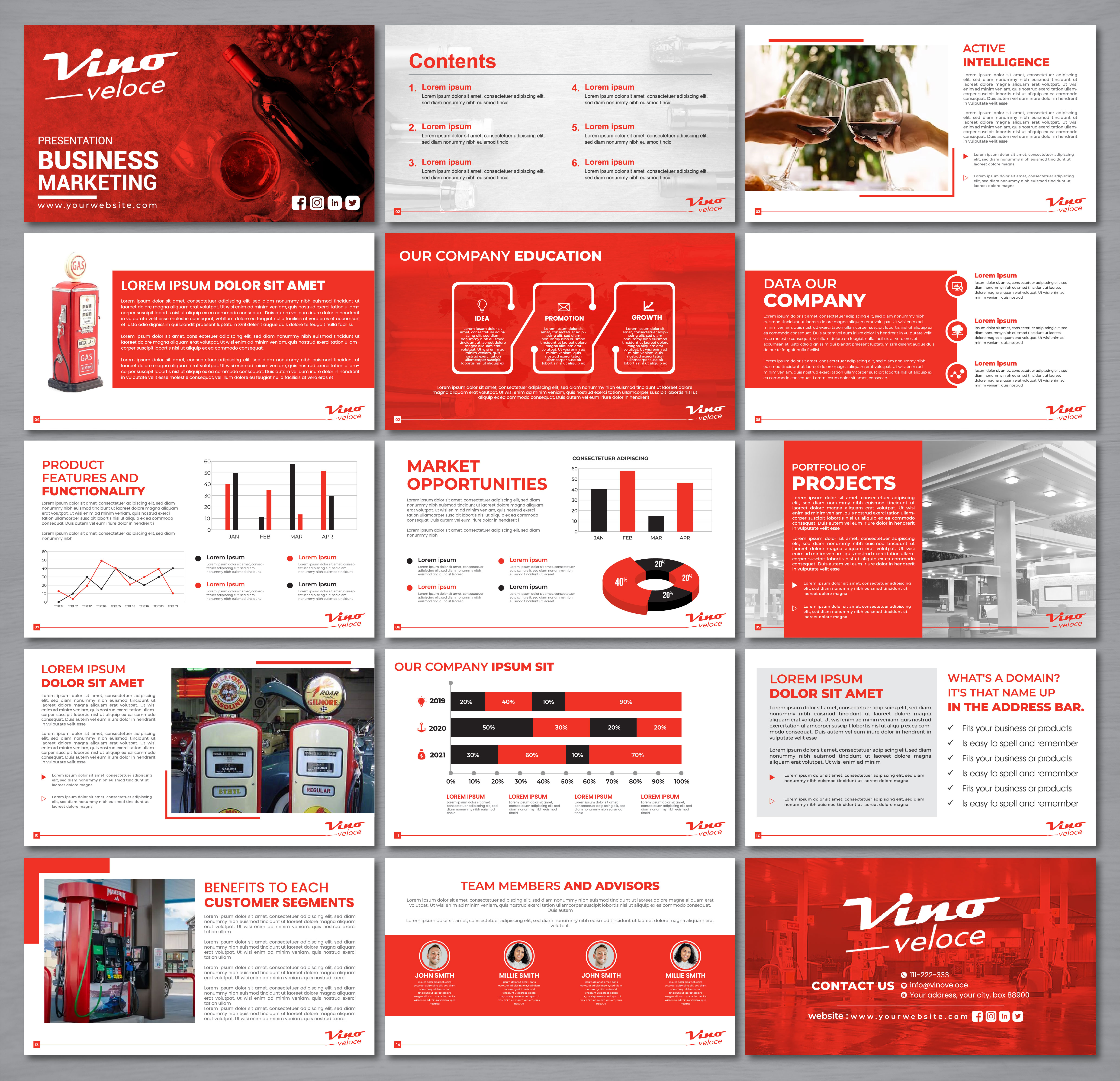 PowerPoint Design by artbitin for Vino Veloce.com | Design #30046967