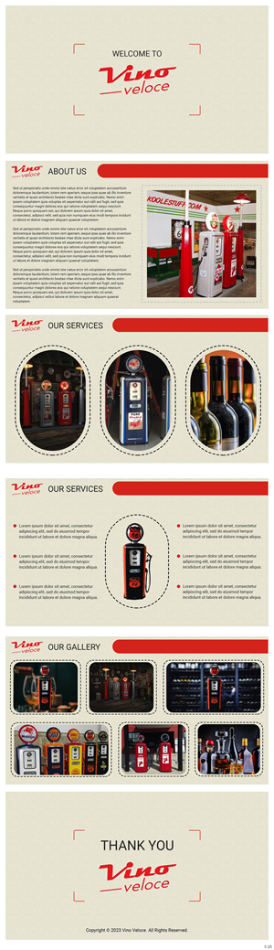 Design de PowerPoint par pb pour Vino Veloce.com | Design : #30062379